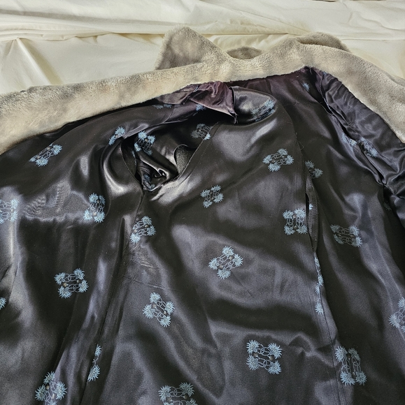 Vintage 1960's Princetons Ollegro Black Unstructured Long Faux Fur Coat - Picture 11 of 11